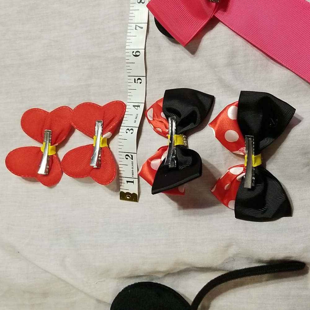 Mouse hair ornament clips bows bundle - Picture 5 of 7